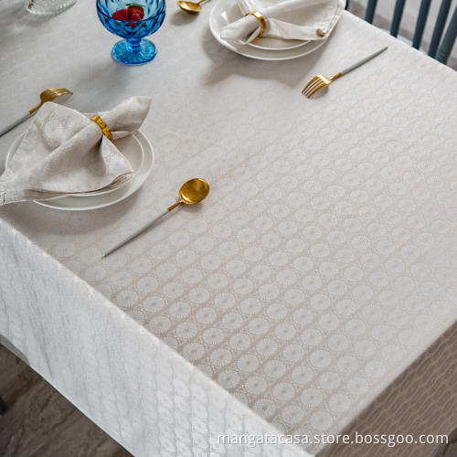 100%Polyester Jacquard Tablecloth for restaurant
